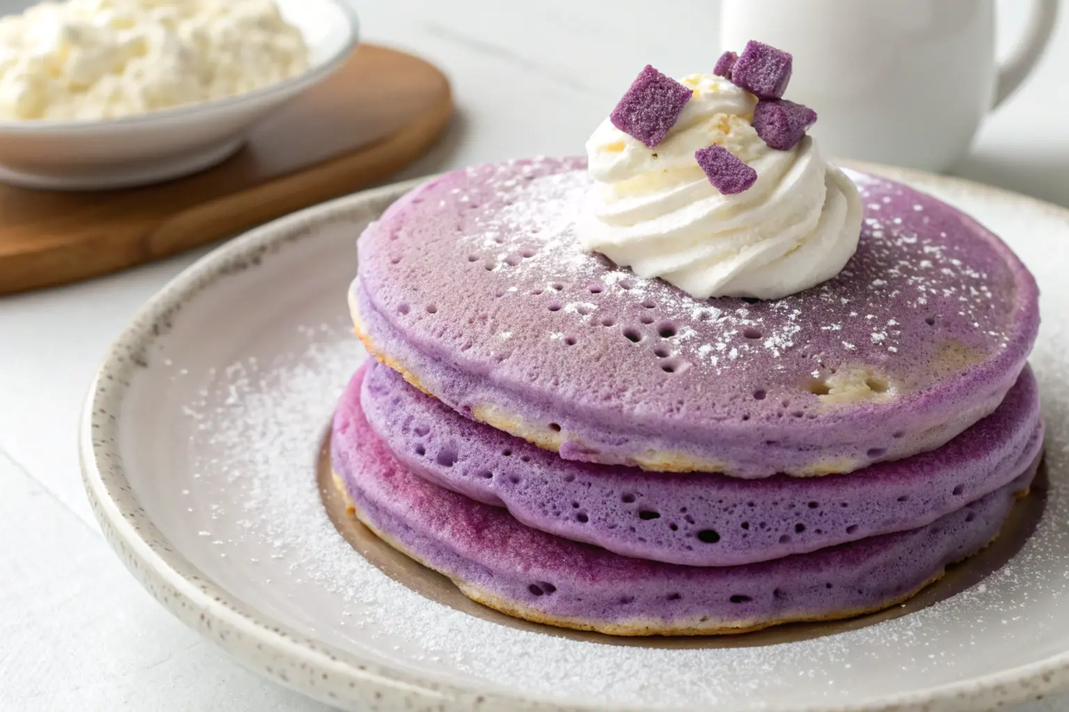 Taro Flavored Pancake Recipe