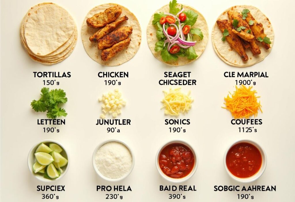 Calorie Breakdown of Each costco dinner kit chicken taco